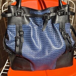 LAMB Stylish Black and Blue Women’s Satchel EUC